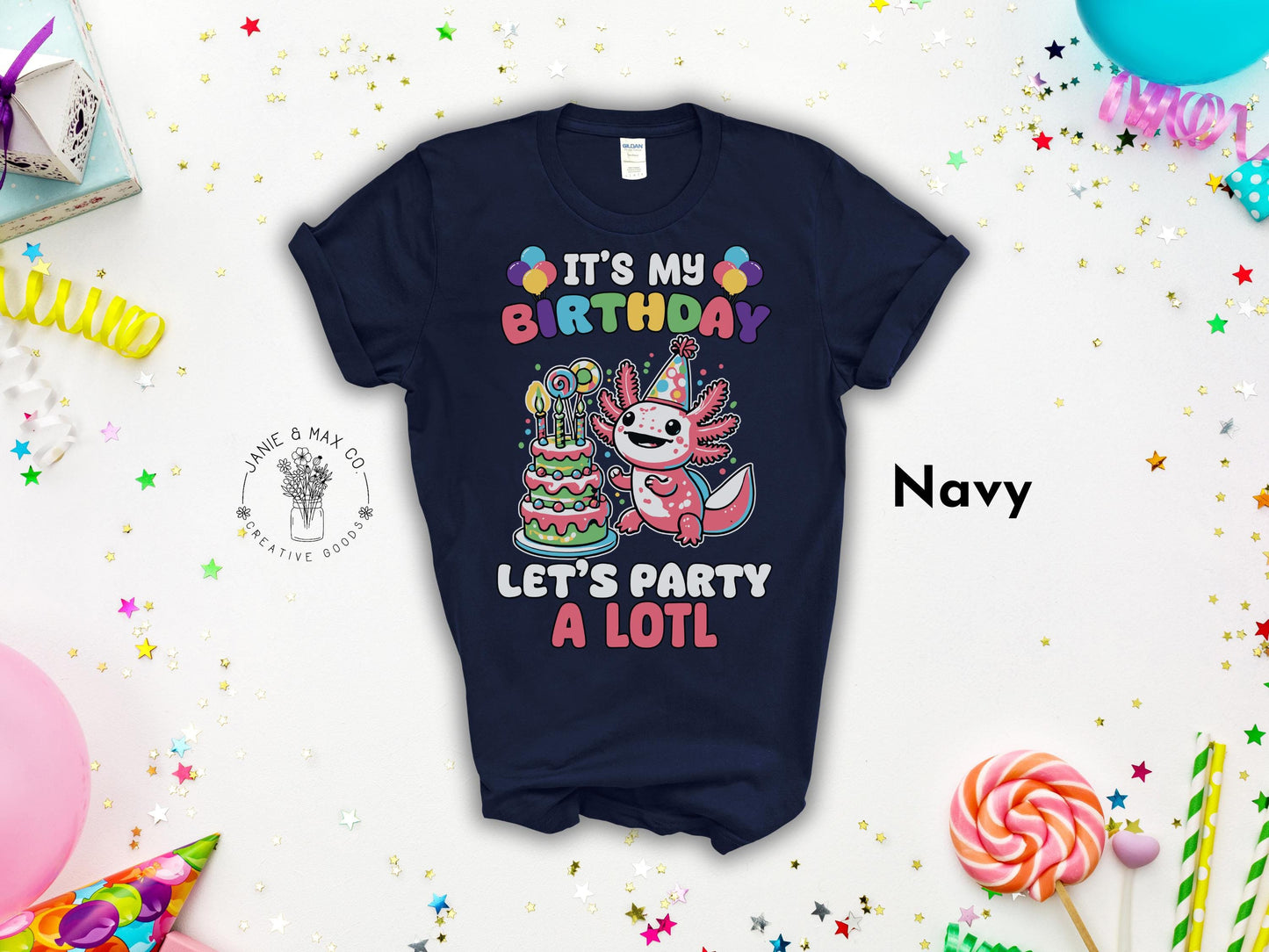 Axolotl Birthday Tee