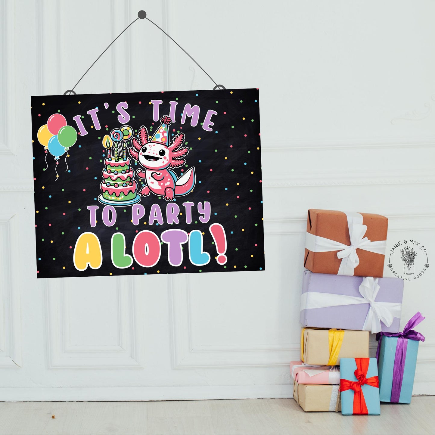 Axolotl Birthday Party Printable Bundle