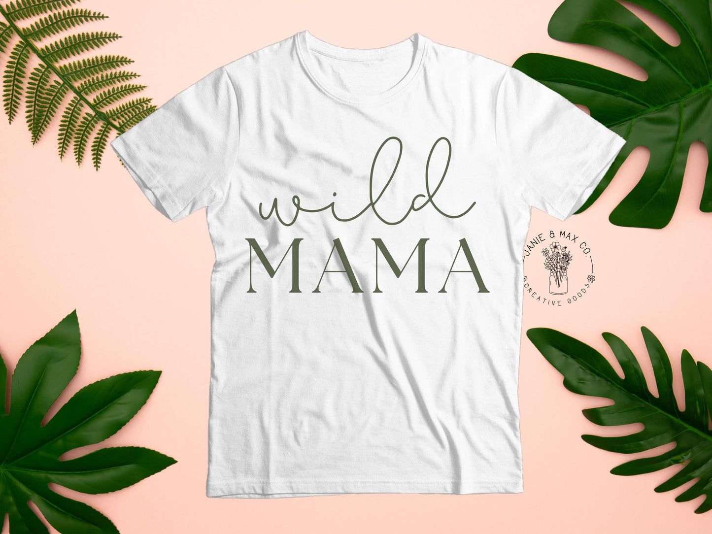 Wild Mama T-Shirt | Matching Mom Shirt for First Birthday | Gildan 5000 Tee | Safari Jungle Theme Party Outfit | Unisex Fit
