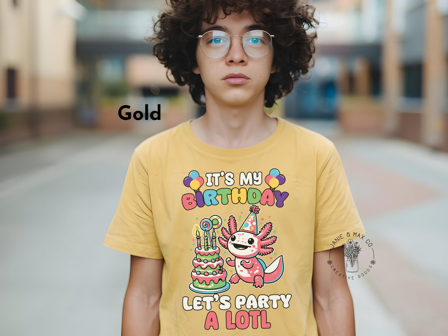 Axolotl Birthday Tee