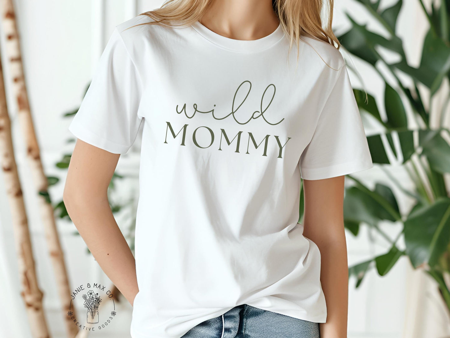 Wild Mommy Shirt | Minimalist Safari Birthday Mom Shirt | Gildan 5000 Unisex Tee | Jungle Theme Matching Outfit | First Birthday