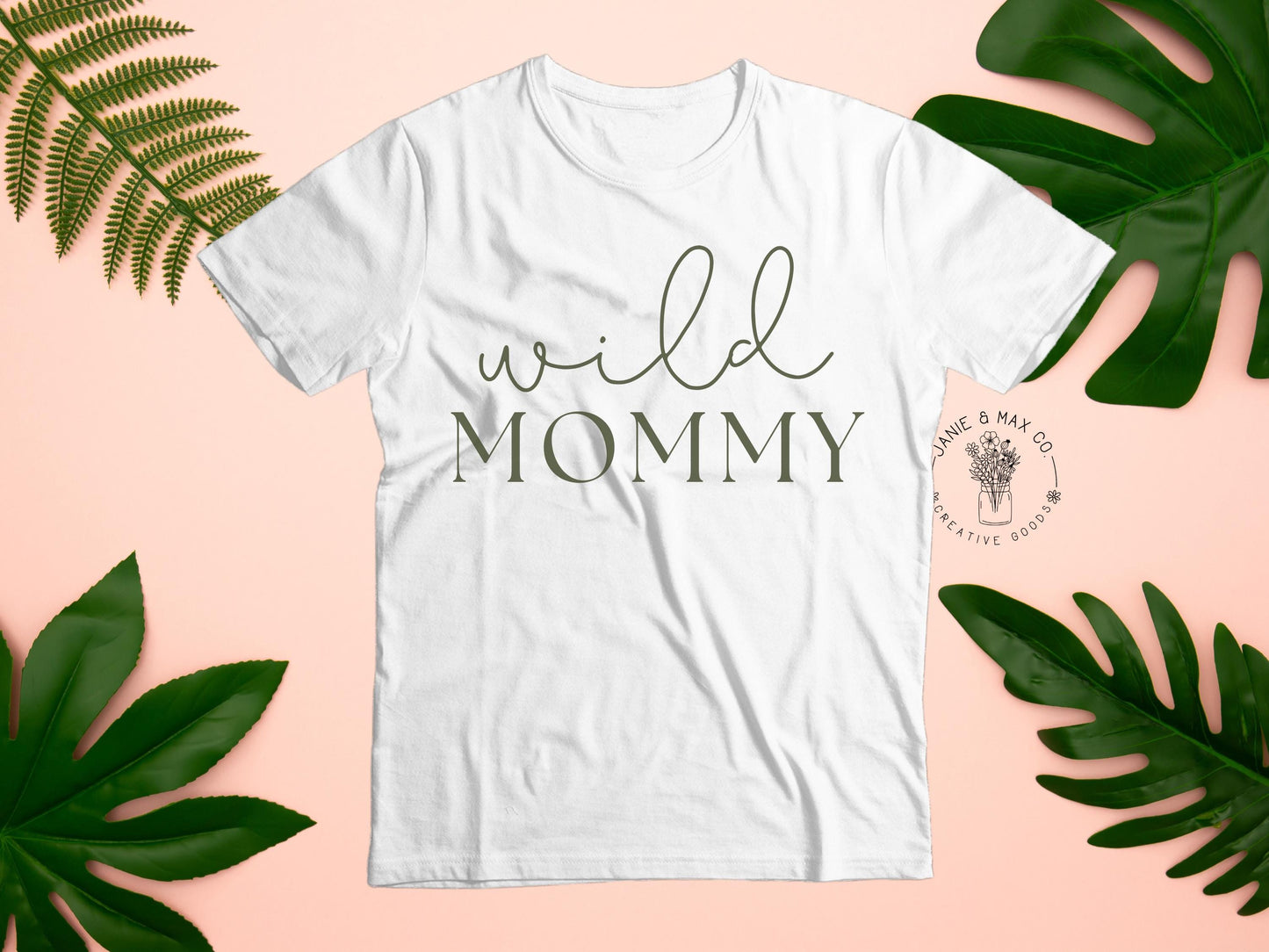 Wild Mommy Shirt | Minimalist Safari Birthday Mom Shirt | Gildan 5000 Unisex Tee | Jungle Theme Matching Outfit | First Birthday