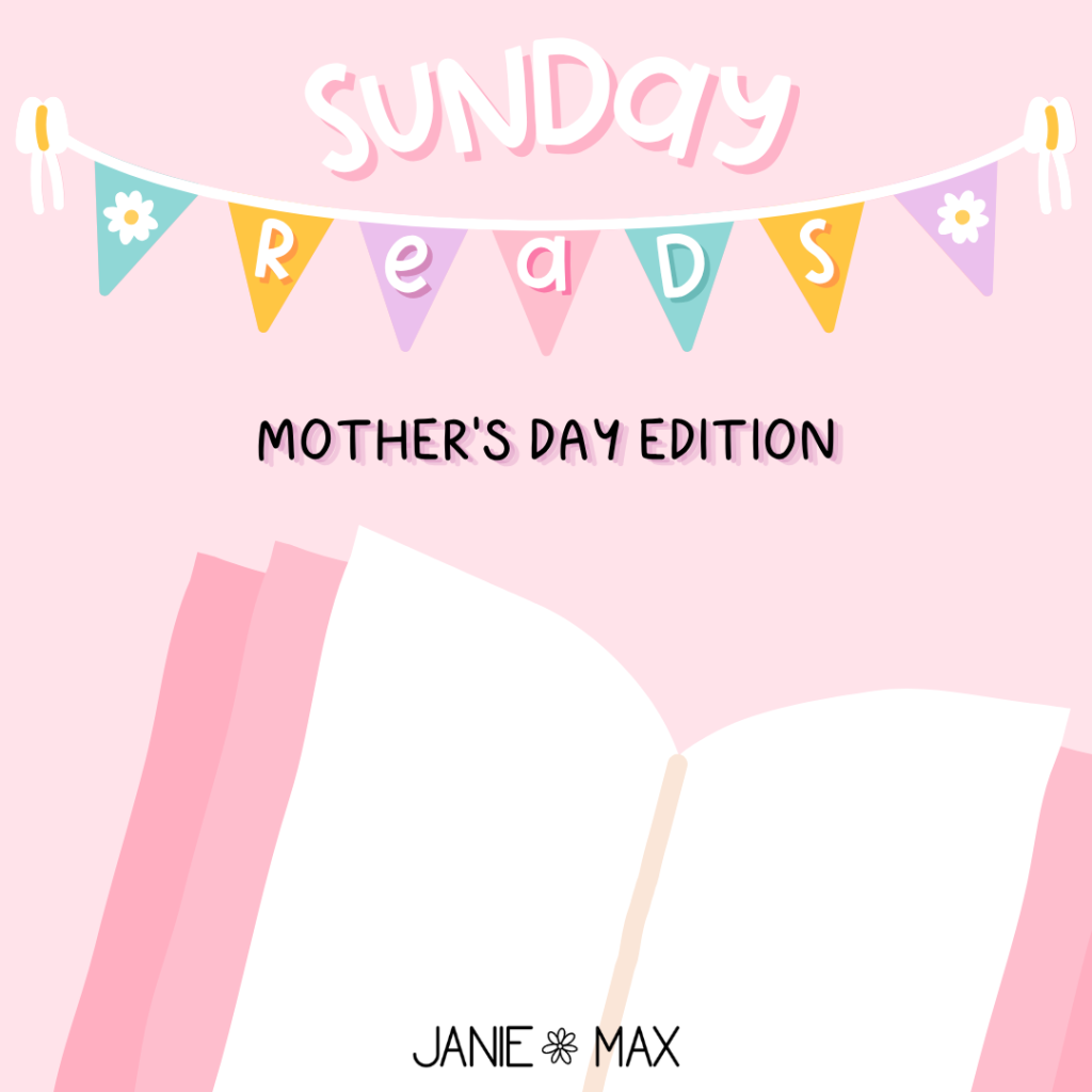 A curated selection of Mother’s Day books and gratitude journals for moms and sons, arranged on a bed with a soft robe, representing a slow and intentional Mother’s Day morning.